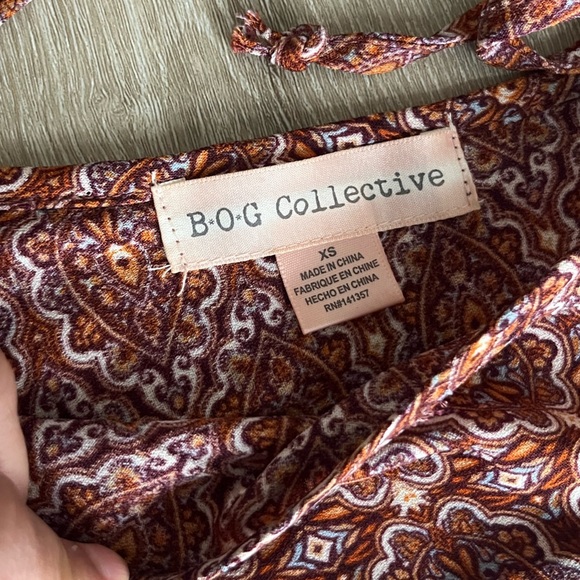 Band of Gypsies B.O.G Collective Maxi Dress Flutter Sleeves size XS Cottage - Picture 5 of 10